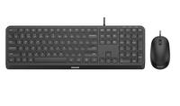 Philips 2000 series SPT6207B/39 keyboard Mouse included Home USB UK English Black