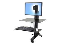 Ergotron WorkFit-S Single HD with Worksurface+ - Stand (tray, desk clamp mount, p…