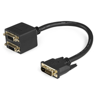 StarTech.com 30cm (1 ft) DVI-D to 2x DVI-D Digital Video Splitter Cable - M/F~1 f…