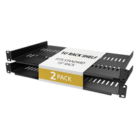 StarTech.com 2-Pack 1U Server Rack Shelf, Vented Rackmount Cantilever Tray for 19…