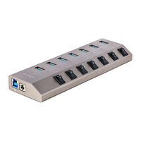 StarTech.com 7-Port Self-Powered USB-C Hub with Individual On/Off Switches, USB 3…