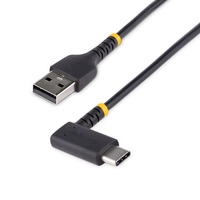 StarTech.com 1ft (30cm) USB A to C Charging Cable Right Angle - Heavy Duty Fast C…
