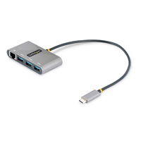 StarTech.com 3-Port USB-C Hub with Ethernet - 3x USB-A - Gigabit Ethernet - USB 3…