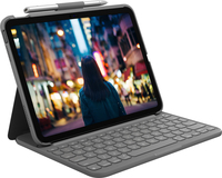 Logitech Slim Folio - Keyboard and folio case - wireless - Bluetooth LE - QWERTY …