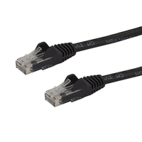 StarTech.com 7.5m CAT6 Ethernet Cable - Black CAT 6 Gigabit Ethernet Wire -650MHz…