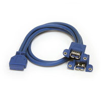 StarTech.com 2 Port Panel Mount USB 3.0 Cable - USB A to Motherboard Header Cable…