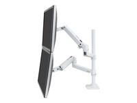 Ergotron LX Dual Stacking Arm Tall Pole - Desk mount for 2 LCD displays - alumini…