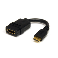 StarTech.com 5in Mini HDMI to HDMI Adapter - 4K High Speed HDMI Adapter - 4K 30Hz…