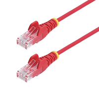 StarTech.com 2.5m Red Slim CAT6 Ethernet Cable, Snagless, 100W PoE, UTP, LSZH, 28…