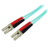 StarTech.com 10m (30ft) LC/UPC to LC/UPC OM3 Multimode Fiber Optic Cable, Full Du…