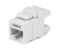 StarTech.com 180° Cat 6 Keystone Jack - RJ45 Ethernet Cat6 Wall Jack White - 110 …