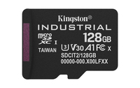 Kingston Technology 128GB microSDXC Industrial C10 A1 pSLC Card Single Pack w/o A…