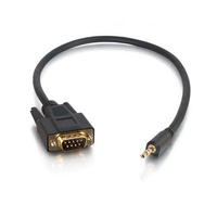 1.5FT DB9 MALE TO 3.5 ADAPTER BK