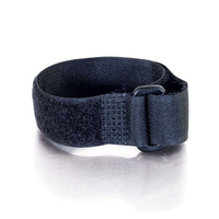 11in HOOK AND LOOP CBL STRAPS BLK 12PK
