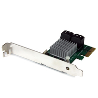 StarTech.com 4 Port PCI Express 2.0 SATA III 6Gbps RAID Controller Card with Hype…