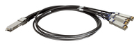 D-Link QSFP+ / 4xSFP+, 1m InfiniBand/fibre optic cable QSFP+ 4 x SFP+ Black