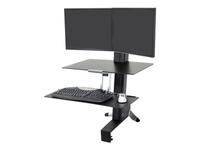 Ergotron WorkFit-S Dual with Worksurface+ - Stand (tray, desk clamp mount, pivot,…