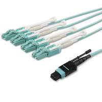 StarTech.com 2m (6ft) MTP(F)/PC to 4x LC/PC Duplex Breakout OM3 Multimode Fiber O…