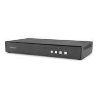 StarTech.com Secure 4-Port Dual-Monitor KVM Switch, 1x DisplayPort In to 2x HDMI …