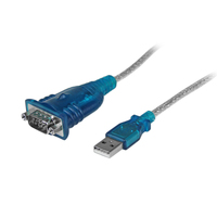 StarTech.com 17in (43cm) 1-Port USB to RS232 DB9 Serial Adapter Cable, USB to Ser…