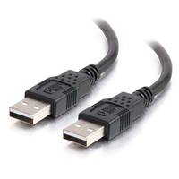 C2G 6.6ft USB Cable - USB A to USB A Cable - USB 2.0 - Black - M/M - USB cable - …