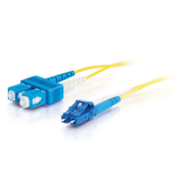 C2G LC-SC 9/125 OS1 Duplex Singlemode PVC Fiber Optic Cable (LSZH) - Patch cable …