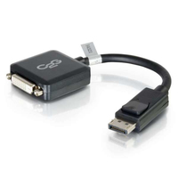 C2G 8in DisplayPort to DVI-D Adapter - DP to DVI D Adapter - Black - M/F - Video …