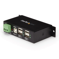 StarTech.com 4-Port USB 2.0 Hub - Metal Industrial USB-A Hub - Din Rail, Wall or …
