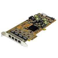 StarTech.com 4 Port Gigabit Power over Ethernet PCIe Network Card - PSE / PoE PCI…