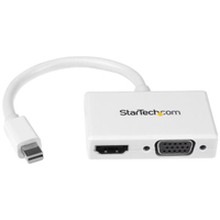 StarTech.com Travel A/V Adapter: 2-in-1 Mini DisplayPort to HDMI or VGA Converter…