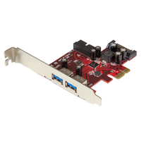 StarTech.com 4 Port PCI Express USB 3.0 Card - 2 External & 2 Internal - SATA Pow…