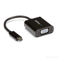 StarTech.com USB-C to VGA Adapter - Black - 1080p - Video Converter For Your MacB…