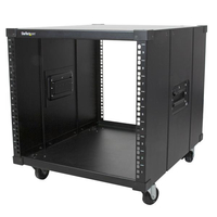 StarTech.com 4-Post 9U Mobile Open Frame Server Rack, Four Post Network Rack with…
