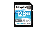 Kingston Technology Canvas Go! Plus 128GB SDXC Canvas Go Plus 170R C10 UHS-I U3 V…