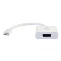 C2G USB C to DisplayPort Adapter Converter - USB Type C to DisplayPort White - Ex…