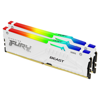 Kingston Technology FURY Beast 64GB 6000MT/s DDR5 CL36 DIMM (Kit of 2) White RGB …