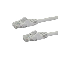 StarTech.com 100ft CAT6 Ethernet Cable - White CAT 6 Gigabit Ethernet Wire -650MH…
