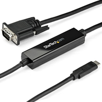 StarTech.com 3ft/1m USB C to VGA Cable - 1920x1200/1080p USB Type C to VGA Video …