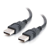 C2G 3.3ft USB Cable - USB A to USB A Cable - USB 2.0 - Black - M/M - USB cable - …