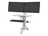 Ergotron WorkFit-S Dual with Worksurface+ - Stand for 2 LCD displays / keyboard /…