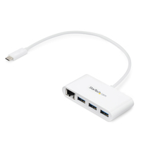 StarTech.com 3-Port USB-C Hub with Gigabit Ethernet - USB-C to 3x USB-A - USB 3.0…