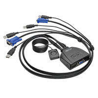 Eaton Tripp Lite series 2-Port USB/VGA Cable KVM Switch with Cables and USB Perip…