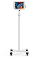 Compulocks iPad mini 8.3 inch Space Enclosure Medical Rolling Cart Extended White