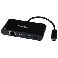StarTech.com 3 Port USB-C Hub with Gigabit Ethernet & 60W Power Delivery Passthro…