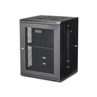 StarTech.com 4-Post 15U Wall Mount Network Cabinet with 1U Shelf, 19 inch Hinged Wall…