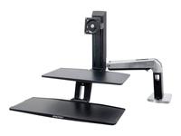 Ergotron WorkFit-A with Suspended Keyboard, Single HD - Stand (tray, desk clamp m…