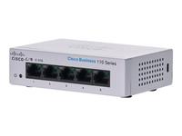 Cisco Business 110 Series 110-5T-D - Switch - unmanaged - 5 x 10/100/1000 - deskt…