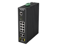 D-Link 12-Port L2 Industrial Smart Managed Switch with 10 x 1GBaseT(X) (8 PoE 240…