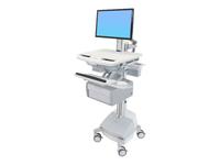 STYLEVIEW CART WITH LCD PIVOT, SLA POWERED, TALL DRAWER, UK, IRL, HKG, MYS, SNG