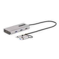 StarTech.com USB-C Multiport Adapter w/Attached USB-C to USB-A Dongle, Dual HDMI …